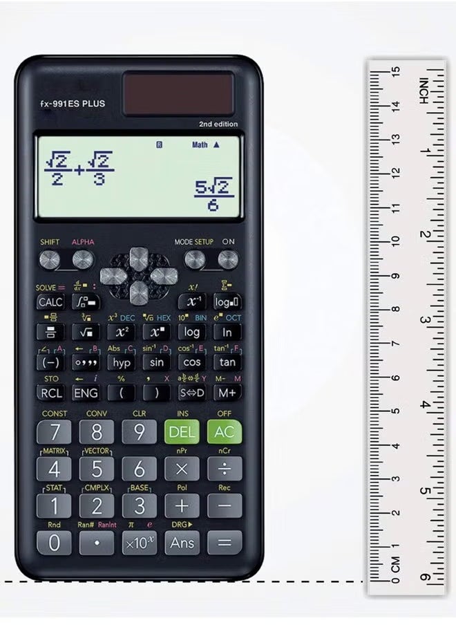 كاسيو - آلات حاسبة علمية قياسية Casio fx-991ES PLUS-2 باللون الأسود - Image 1