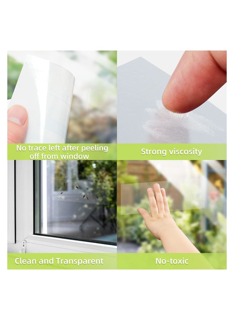 30 Pack Window Fly Traps for Indoors, Fly Paper Sticky Strips, Fly Catcher Clear Windows Trap for Home