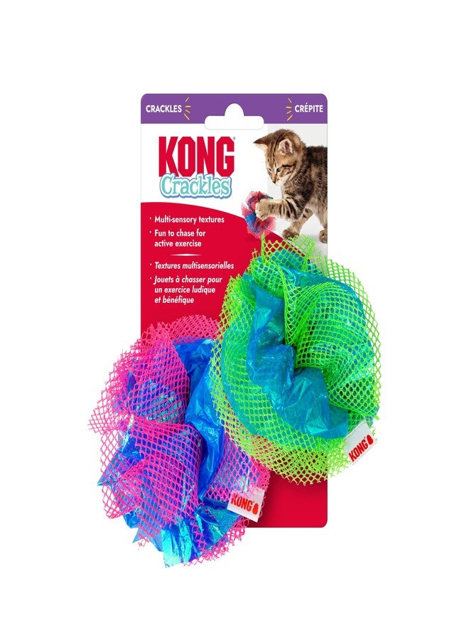 KONG Crackles Cat Toy - Crinkle Sounds, with Catnip, and Treat-Hiding Fun (Fluff Balls) - Image 1