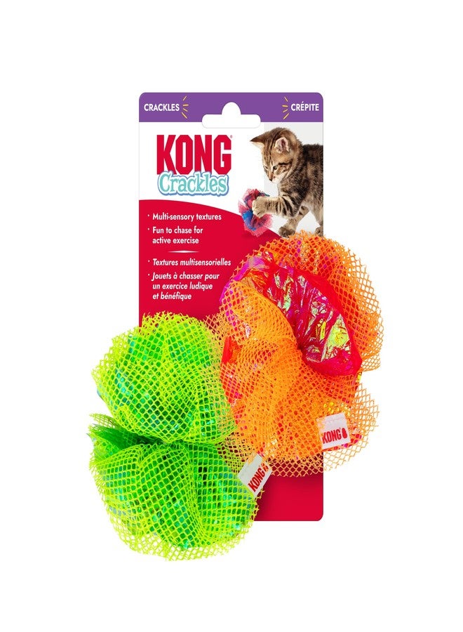 KONG Crackles Cat Toy - Crinkle Sounds, with Catnip, and Treat-Hiding Fun (Fluff Balls) - Image 2