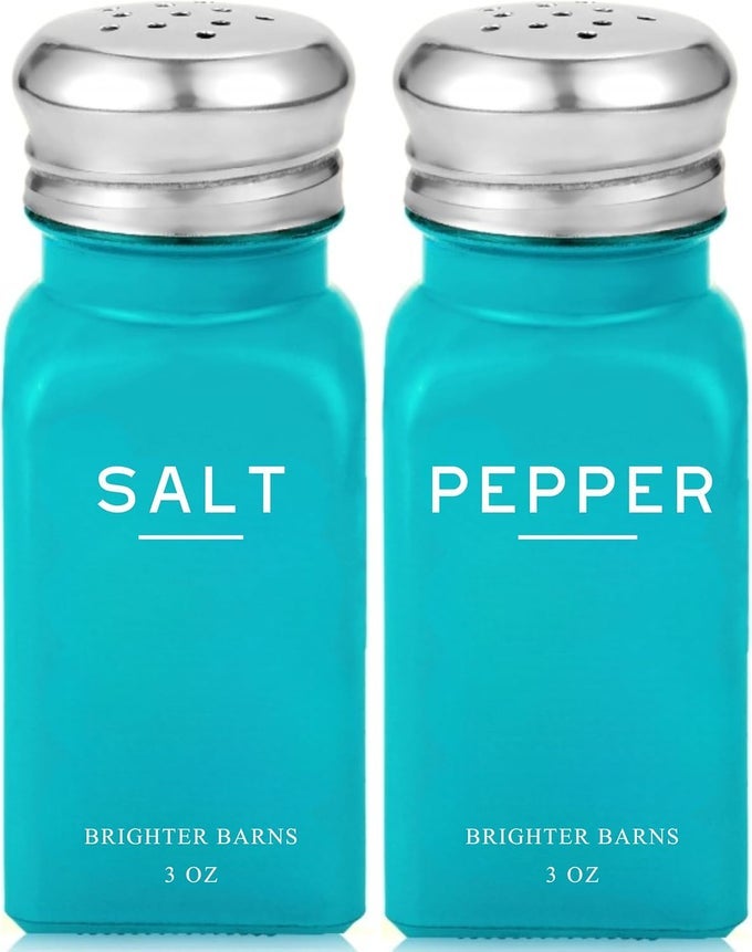 TEAL SALT AND PEPPER SHAKERS SET BY TURQUOISE KITCHEN DECOR TEAL KITCHEN ACCESSORIES TEAL DECOR TEAL KITCHEN DECOR MODERN FARMHOUSE KITCHEN COUNTER DECOR FOR HOME AIRBNB TEAL