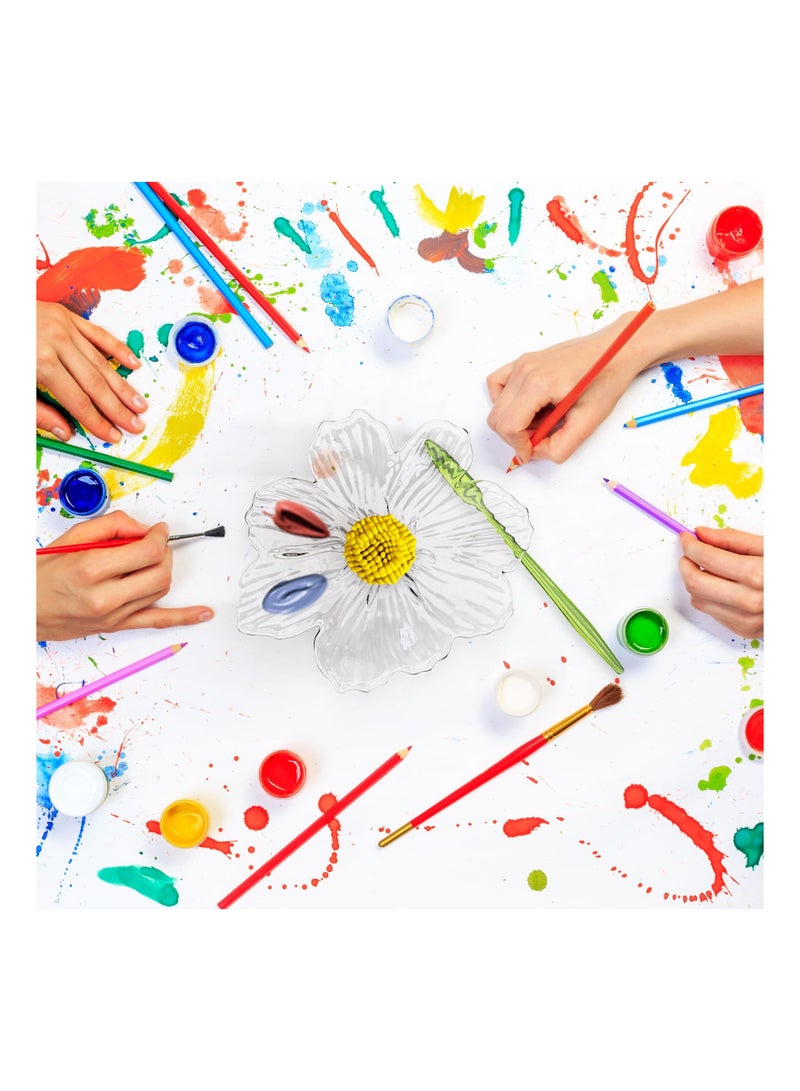 SYOSI Transparent Acrylic Makeup Palette, Handheld Makeup Mixing Tray Dual-Use Makeup Palette Makeup Artist Acrylic Palette Hygienic and Reusable Makeup Mixing Palette Innovative Acrylic Palette for Makeup - Image 5