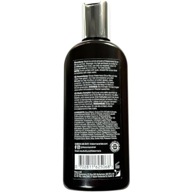 Watermans BIOTIN, ROSEMARY, CAFFEINE, NIACINAMIDE, ARGAN OIL SHAMPOO FOR THINNING HAIR, NATURAL VOLUMIZING SHAMPOO FOR FINE HAIR, PARABEN SILICONE & SULFATE FREE VEGAN FORMULA 8.45 FL. OZ - Image 3