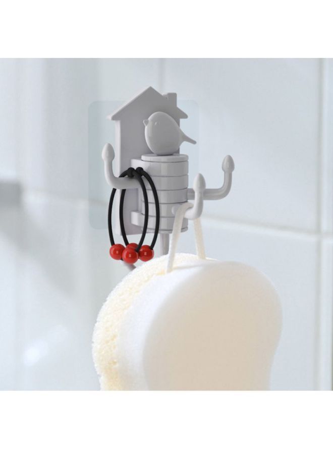 NIBEMINENT Bird Shape Suction Wall Hook White 98x45x35millimeter  - Image 3