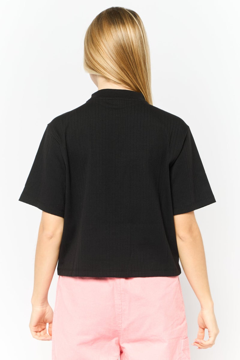 PUMA تي شيرت رياضي نسائي بأكمام قصيرة، خارجي، أسود - Image 2