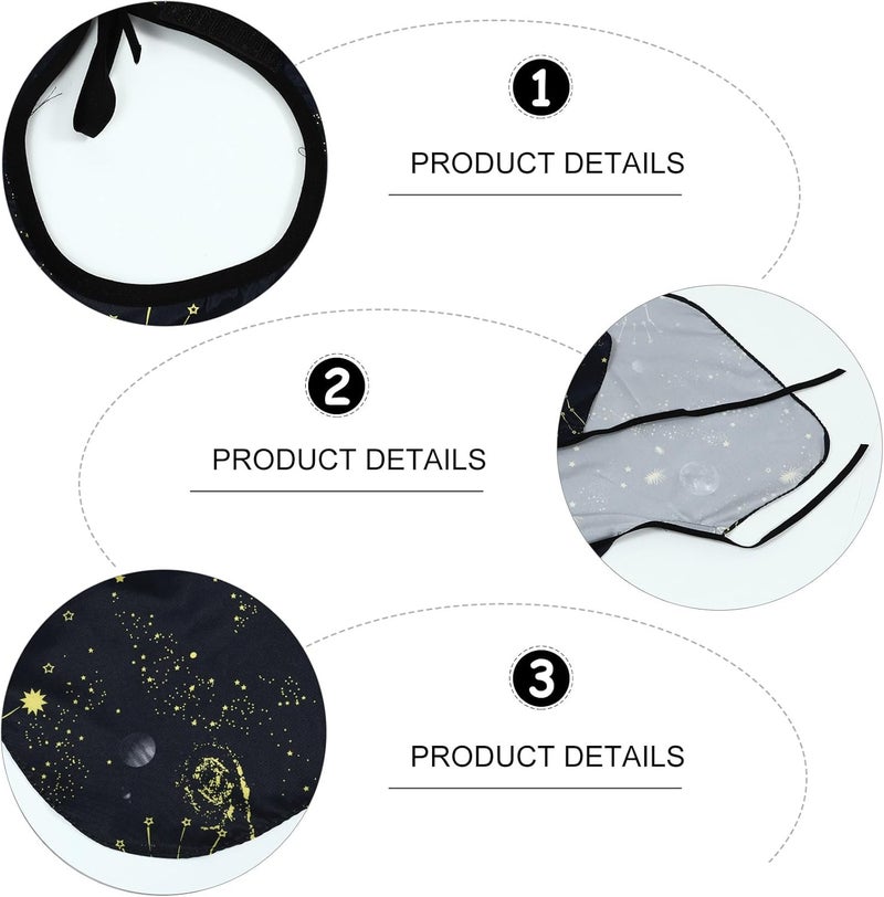 Cabilock 3pcs Hair Cutting Cape Set Waterproof Haircut Apron with Snap Closure for Barber Salon Use, Night Sky Pattern - Image 3