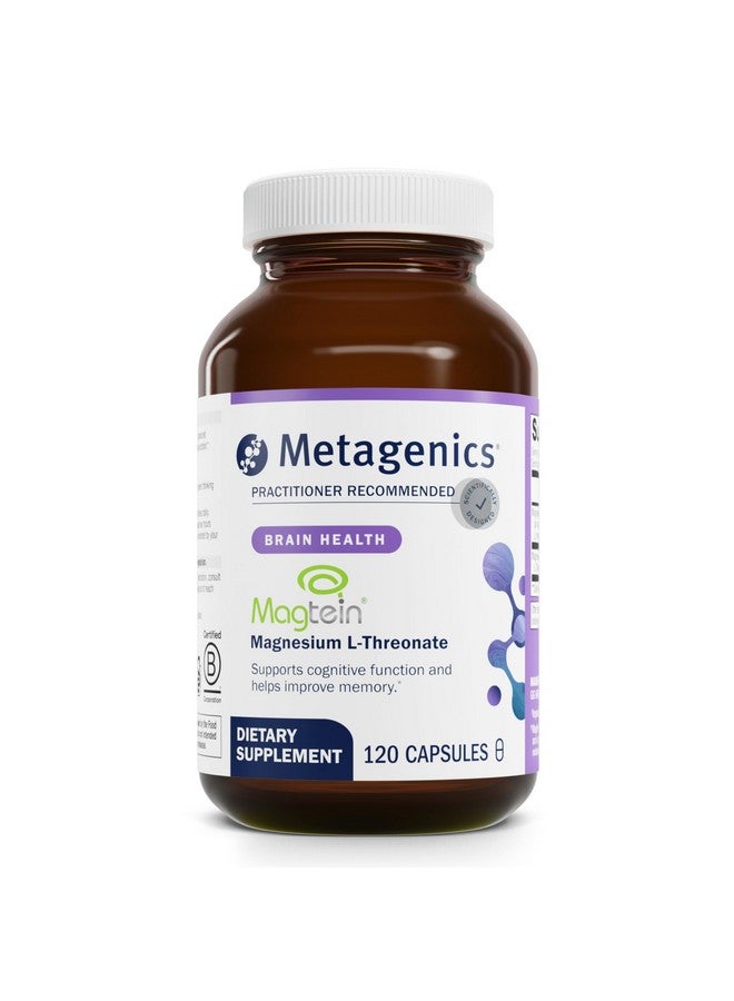 ميتاجينكس ميتاجينيكس مغنيسيوم إل-ثريونات - 147 ملغ مغنيسيوم على شكل إل-ثريونات - ماجتين مغنيسيوم - لصحة الدماغ* - مكمل غذائي معدني - غير معدل وراثيًا وخالٍ من الغلوتين - 120 كبسولة - Image 1