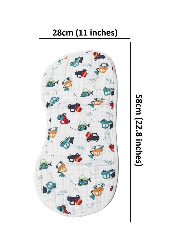 شوبي ووتش - مريلة تجشؤ للأطفال من قماش موسلين، عبوة من قطعتين كبيرة، مصنوعة من القطن بنسبة 100%، 6 طبقات، قماش ماص، BB22 - Image 2