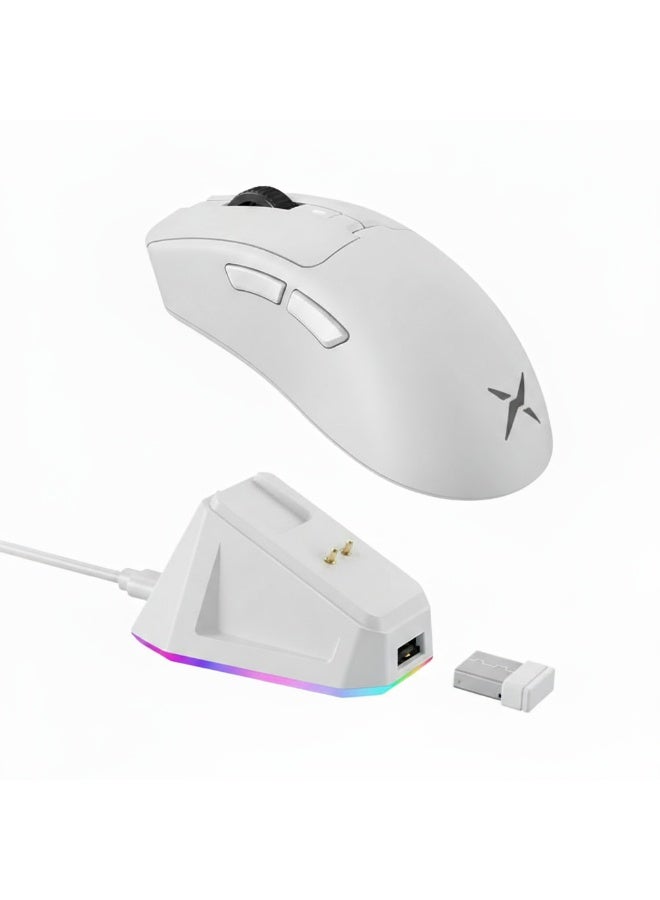 ديلوكس ماوس الألعاب اللاسلكي ثنائي الوضع DELUX M900PRO مزود بقاعدة شحن RGB ومستشعر PAW3395 بدقة 26000 نقطة في البوصة وأزرار قابلة للبرمجة - Image 1