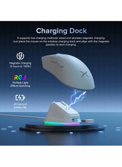 DELUX M900PRO Dual Mode Wireless Gaming Mouse RGB Charging Dock PAW3395 Sensor with 26000DPI, Programmable Buttons - pzsku/Z3C3A5D8F990AEA40A790Z/45/_/1739409256/2eeefd62-8950-48a6-9f83-0bbc66bb4204