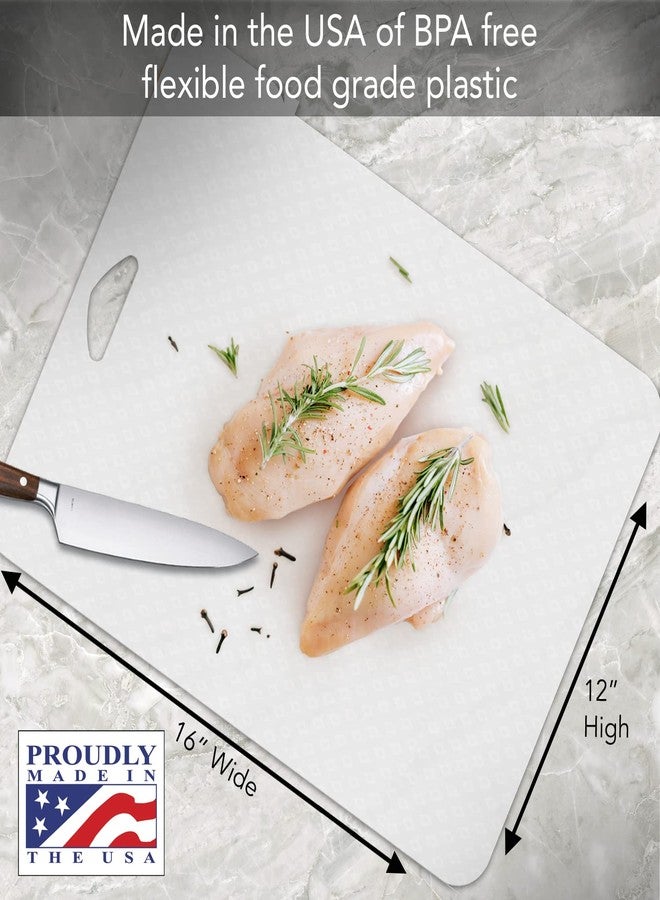 Counterart Cut N' Funnel Clear Non-Slip Flexible Plastic Cutting Board Mat 16" by 12" Made in the USA BPA Free Dishwasher Safe - Image 3