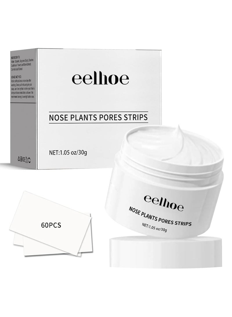 EELHOE Nose Plants Pore Strips, Deep Cleaning And Shrink Pores, Absore Grease, Remove Blackheads Nose Patch 30g - Image 1