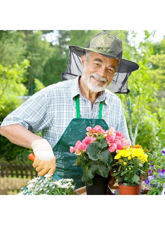 VIPITH 2 Pack Mosquito Head Net Hat, Sun Hat Bucket Hat with Hidden Net Mesh Mask for Outdoor Lover Fishing Hiking Gardening Beekeeping Men or Women - Image 5