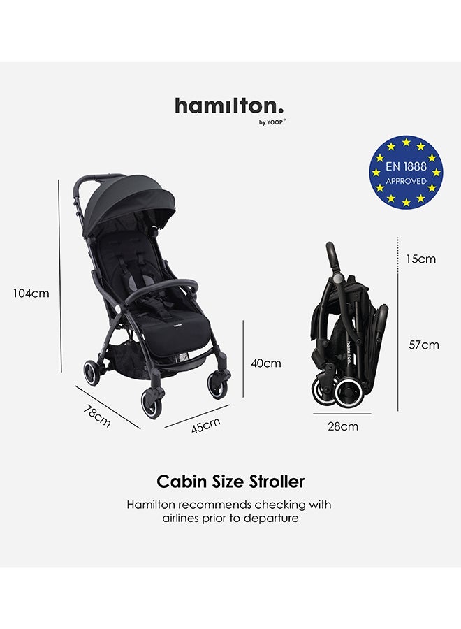 Hamilton Everyday Stroller - Quick Fold & Easy Store in Cabin Overhead Compartments - Autofold System - Image 3