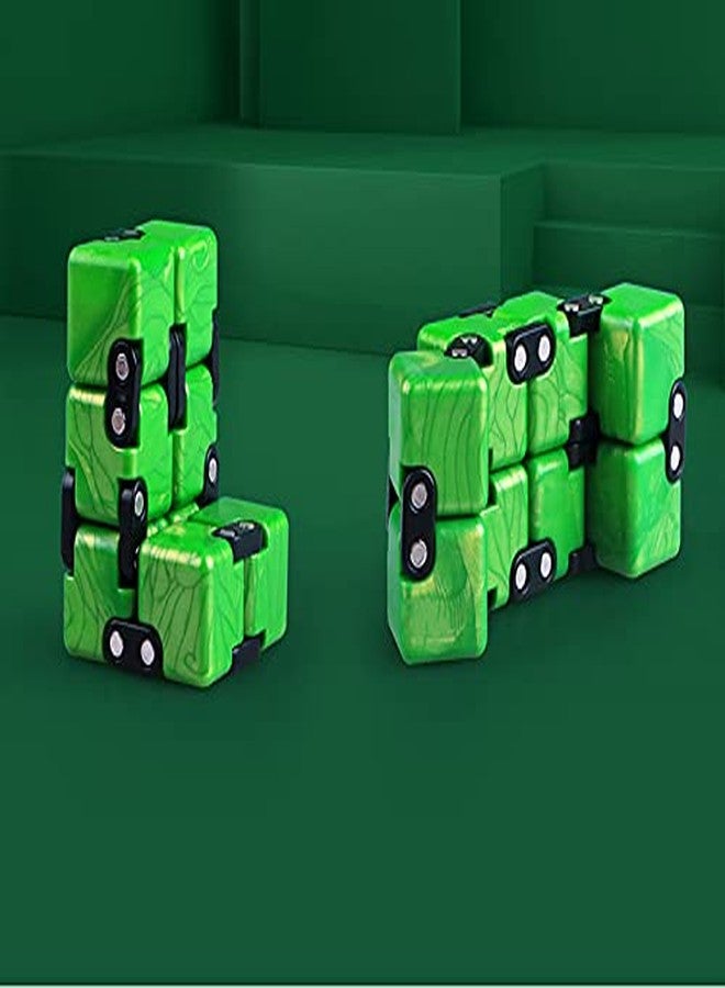 TANCH Magic Crazy Cube Stress & Anxiety Relief Toy Killing Time Fidget Toy for Kids Adults ADD ADHD (Green) - Image 3