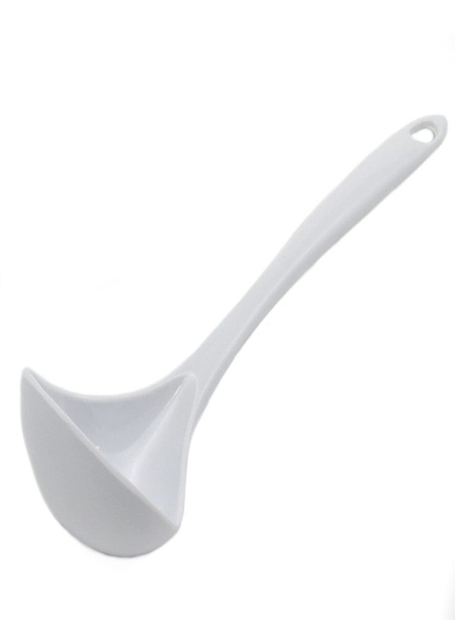 Chef Craft Basic Melamine Cooking Ladle, 10.5 Inch, White - Image 1