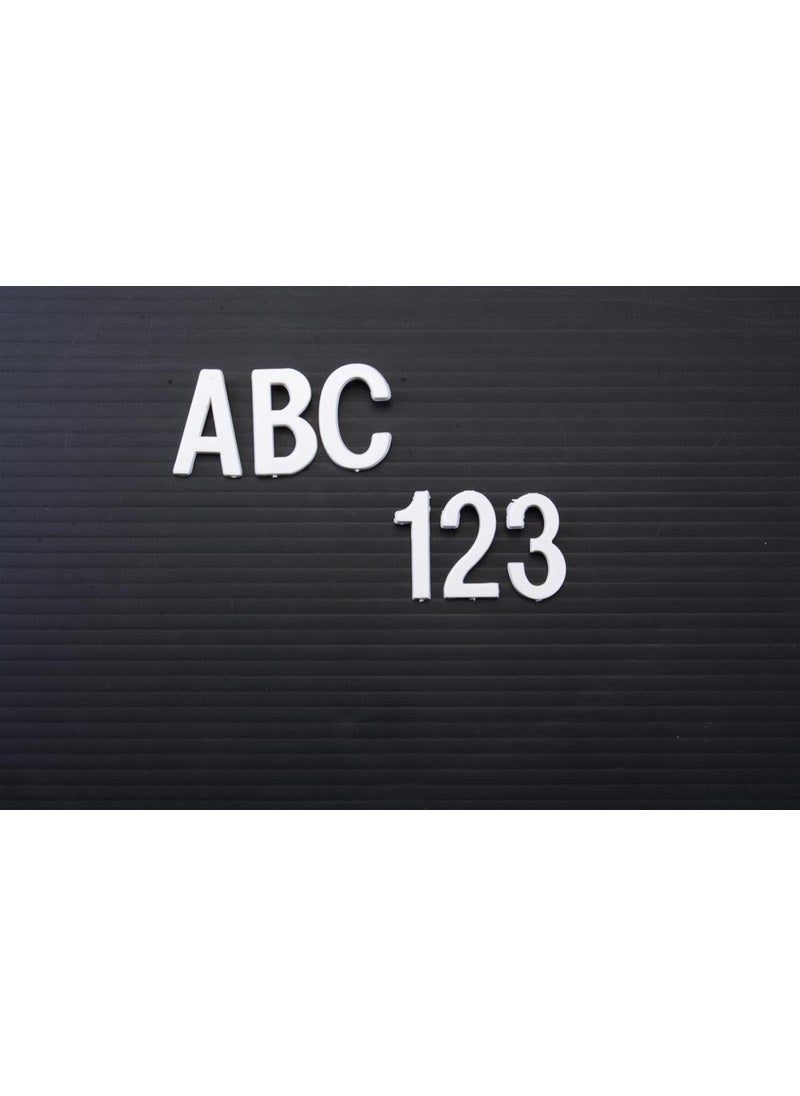 Displays2go Letter Set 112 High White Plastic Character Kit  Changeable Message Board Accessory Includes a Corrugated Box with Molded Tray  - Image 3