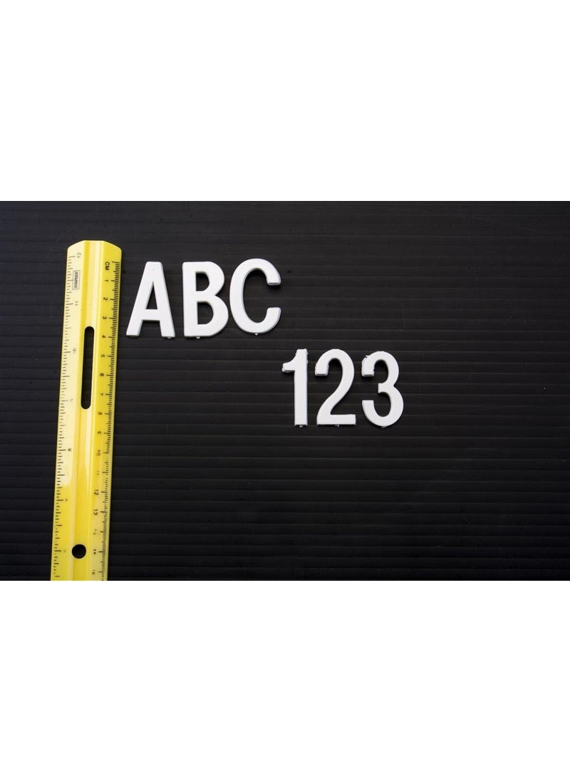 Displays2go Letter Set 112 High White Plastic Character Kit  Changeable Message Board Accessory Includes a Corrugated Box with Molded Tray  - Image 2