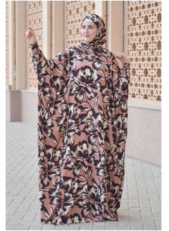 DAMAS COLLECTION P106-Ramadan Butterfly abaya with scarf from soft crepe,Muslim women abaya,ramadan prayer dress,wide abaya for women  - Image 2
