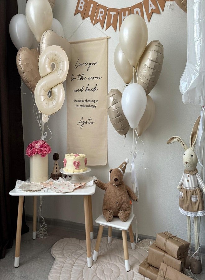 TONIFUL Number Balloons 16 Inch Caramel 0-9 Number Mylar Foil Balloons 10 Pcs Custom digitalal Balloons for Birthday Party Engagement Graduations Anniversary Baby Shower Decorations Party Supplies - Image 5