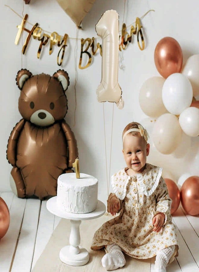 TONIFUL Number Balloons 16 Inch Caramel 0-9 Number Mylar Foil Balloons 10 Pcs Custom digitalal Balloons for Birthday Party Engagement Graduations Anniversary Baby Shower Decorations Party Supplies - Image 4