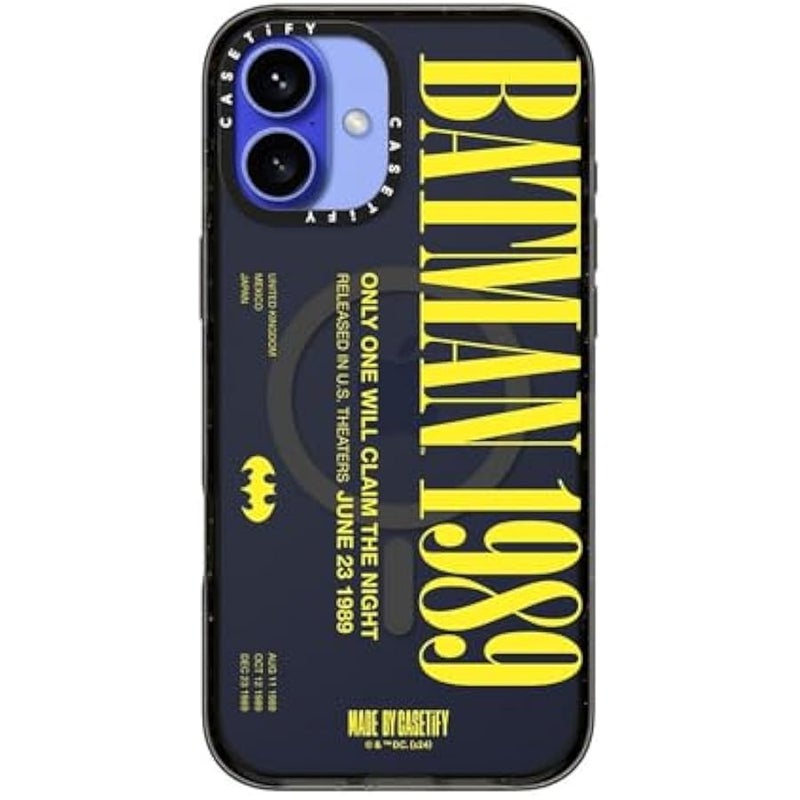 كاستيفي كاسيتي حافظة امباكت ايفون 16 بلس 【باتمان كو-لاب / 4X اختبار السقوط من الدرجة العسكرية / حماية من السقوط بطول 8.2 قدم / متوافق مع ماج سيف】 - باتمان 1989 - اسود شفاف - Image 3