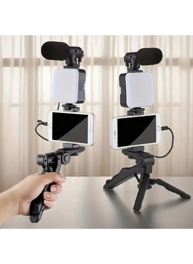 T I G O Live Stream Stand, Teleprompter Phone Tripod Stand, Desktop and Handheld Dual-Camera Mount with Selfie Mirror and Bluetooth Remote, 360° Adjustable Vlogging Kit for Live Streaming and Video Recording - Image 2