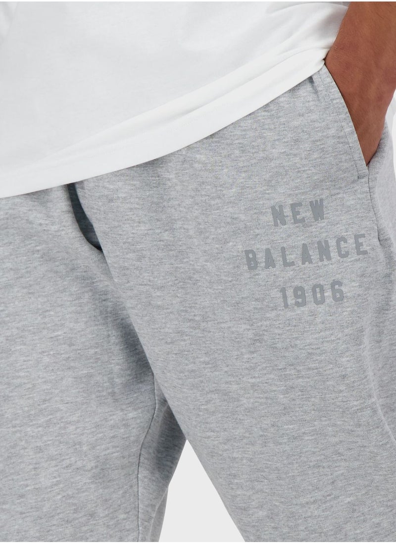 New Balance - Logo Fleece Graphic Sweatpants - Image 1