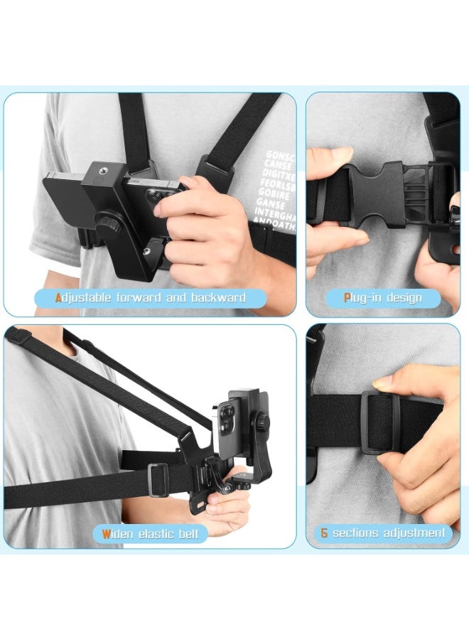 Mobile Phone Chest Mount Harness Strap Holder,Cell Phone Clip Action Camera for POV/VLOG - Image 3