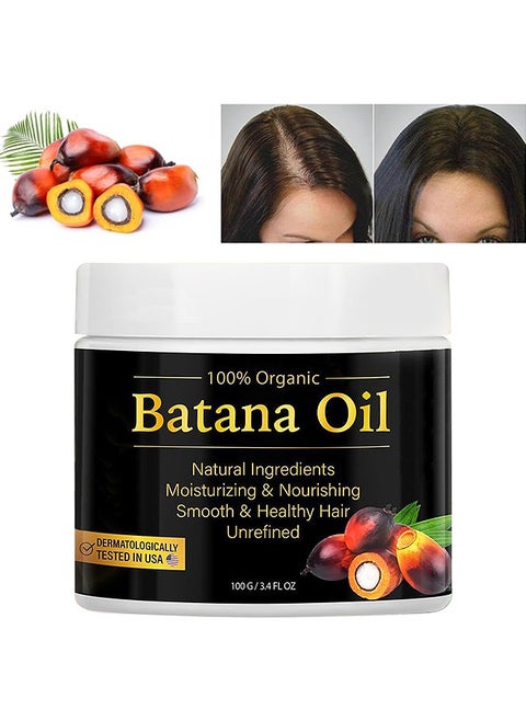 100% Natural Batana Oil For Hair Growth By Organic, Unrefined Batana Oil For Visibly Thicker And Stronger Hair, Prevent Hair Loss, Repairs Damaged Hair, Leaves Hair Smoother,  3.4OZ/100ML
