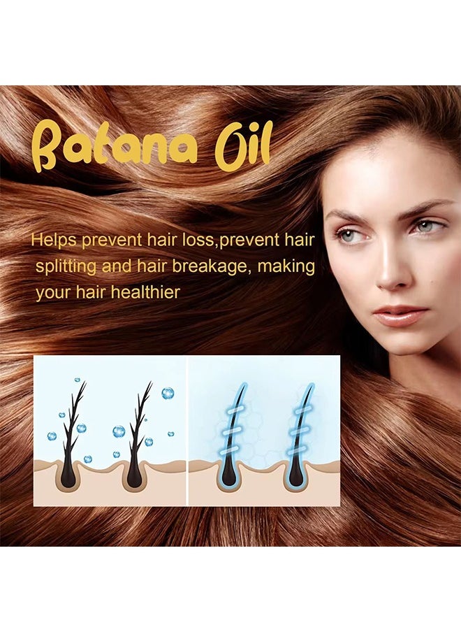 Organic & Botanic - 100% Natural Batana Oil For Hair Growth By Organic, Unrefined Batana Oil For Visibly Thicker And Stronger Hair, Prevent Hair Loss, Repairs Damaged Hair, Leaves Hair Smoother,  3.4OZ/100ML - Image 1
