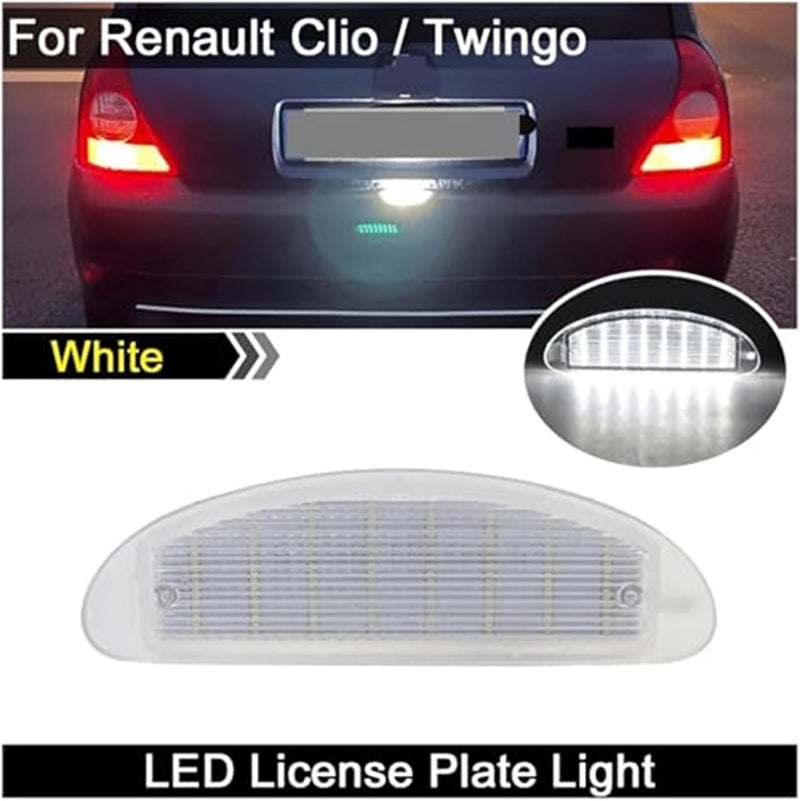 Wivplex Car Rear White License Plate Light for Renault - Image 2