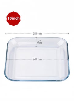 fenix 2-Piece Tempered Glass Durable Divided Plates, 10 inch Round Plate, 10 inchSquare Plate, Lunch Boxes Divider, Divided Dinner Plates, Microwave& Dishwasher Safe, Storage Sets  - Image 2