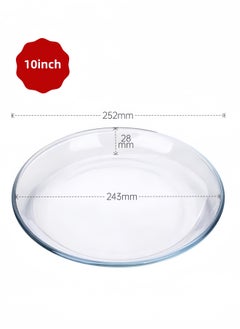 fenix 2-Piece Tempered Glass Durable Divided Plates, 10 inch Round Plate, 10 inchSquare Plate, Lunch Boxes Divider, Divided Dinner Plates, Microwave& Dishwasher Safe, Storage Sets  - Image 3