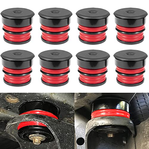 Sunluway Silicone Body Mount Kit for Ford F-250 / F-350 Crew Cab 2/4WD Super Duty 2008-2016, 8 Pack Silicone Body Mount Bushings Kit Improve Bumpy Ride, Durable Components Outperforms OEM and PU Mounts (Red) - Image 1