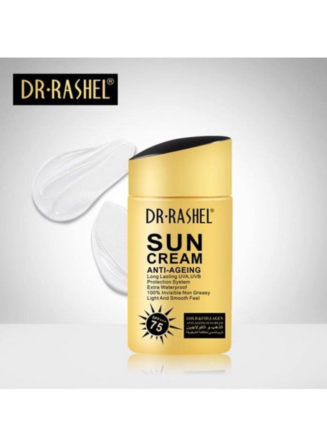 دكتور راشيل واقي شمس مقاوم لعلامات التقدم بالعمر بعامل حماية من الشمس SPF75 شفاف 80جرام - Image 4