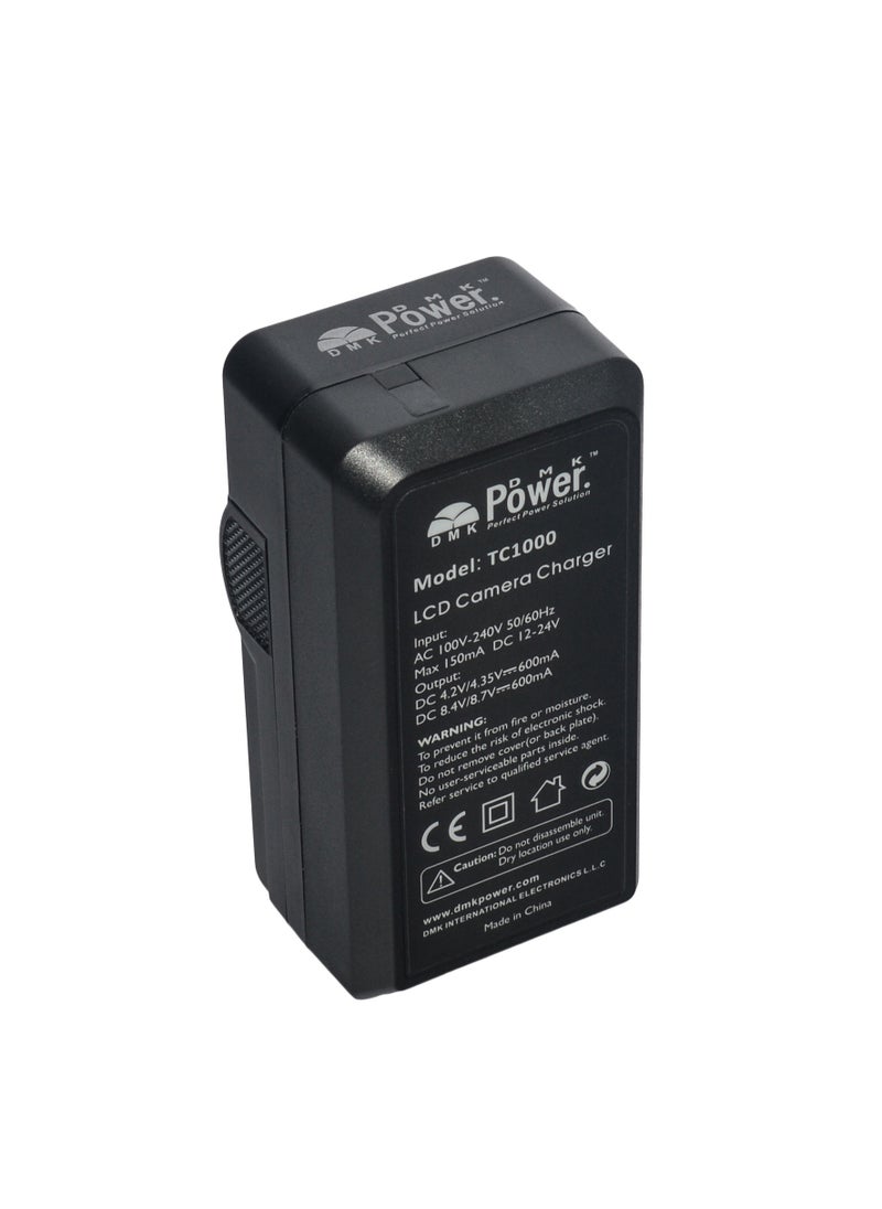 DMK Power NP-BG1 Battery 950mAh with TC1000 Battery Charger Compatible with Sony DSC-H3 DSC-H7 etc,