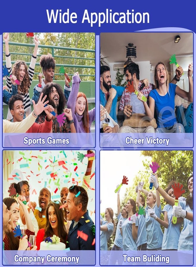 Lovecheer 8PCS Big Hand Clappers Noisemakers 11 Inch Party Clappers Colorful Noise Makers Cheer Sporting Events Basketball Hockey Games Cheerleading - Image 5