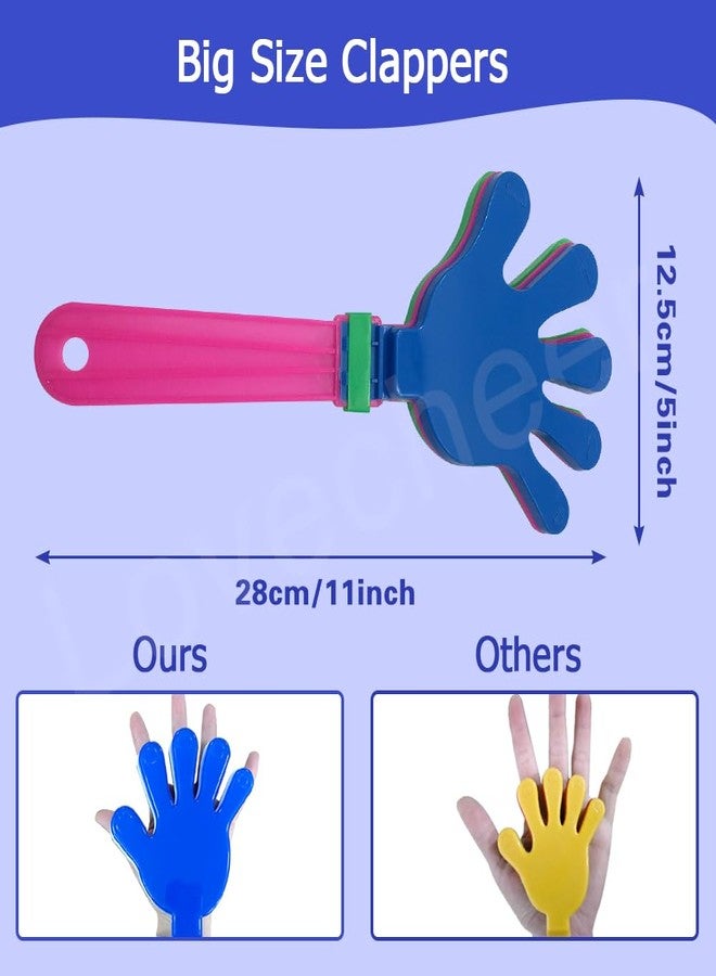 Lovecheer 8PCS Big Hand Clappers Noisemakers 11 Inch Party Clappers Colorful Noise Makers Cheer Sporting Events Basketball Hockey Games Cheerleading - Image 2