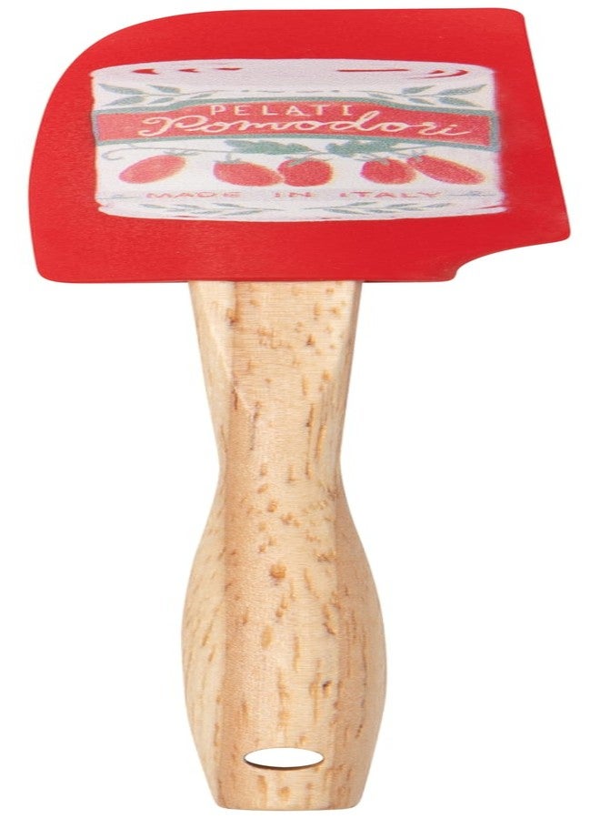 Now Designs Pomodori Mini Spatulas Set of 2, 7in, Silicone Head with Wood Handle, Vintage-Inspired Kitchen Utensils - Image 2