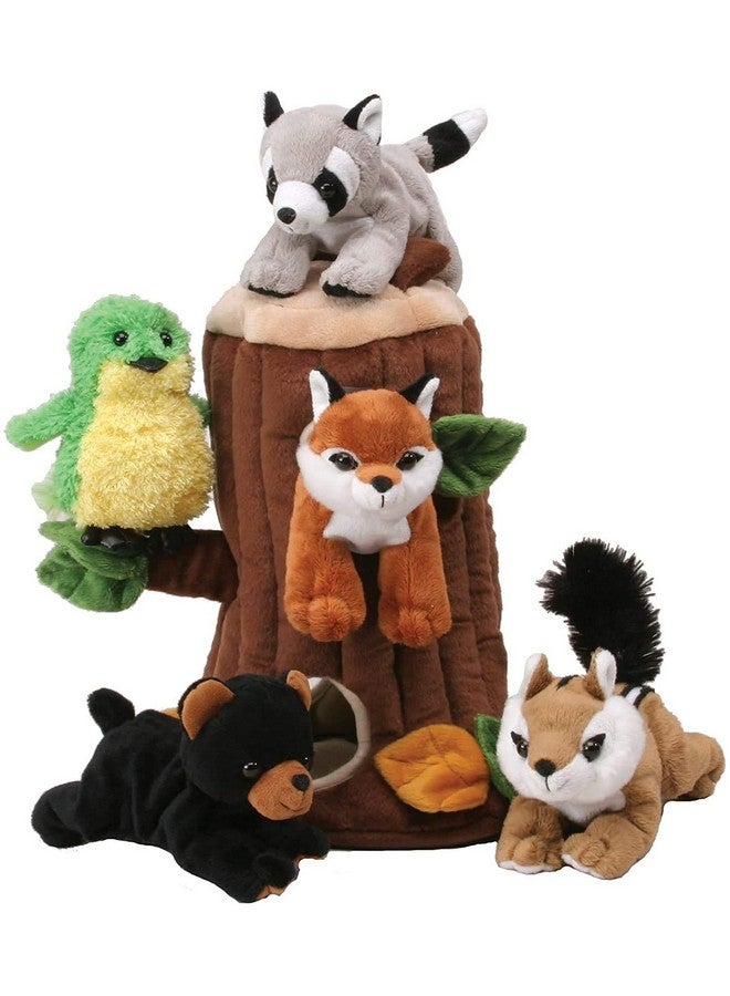 Unipak Plush Treehouse with Animals - Five (5) Stuffed Forest Animals
