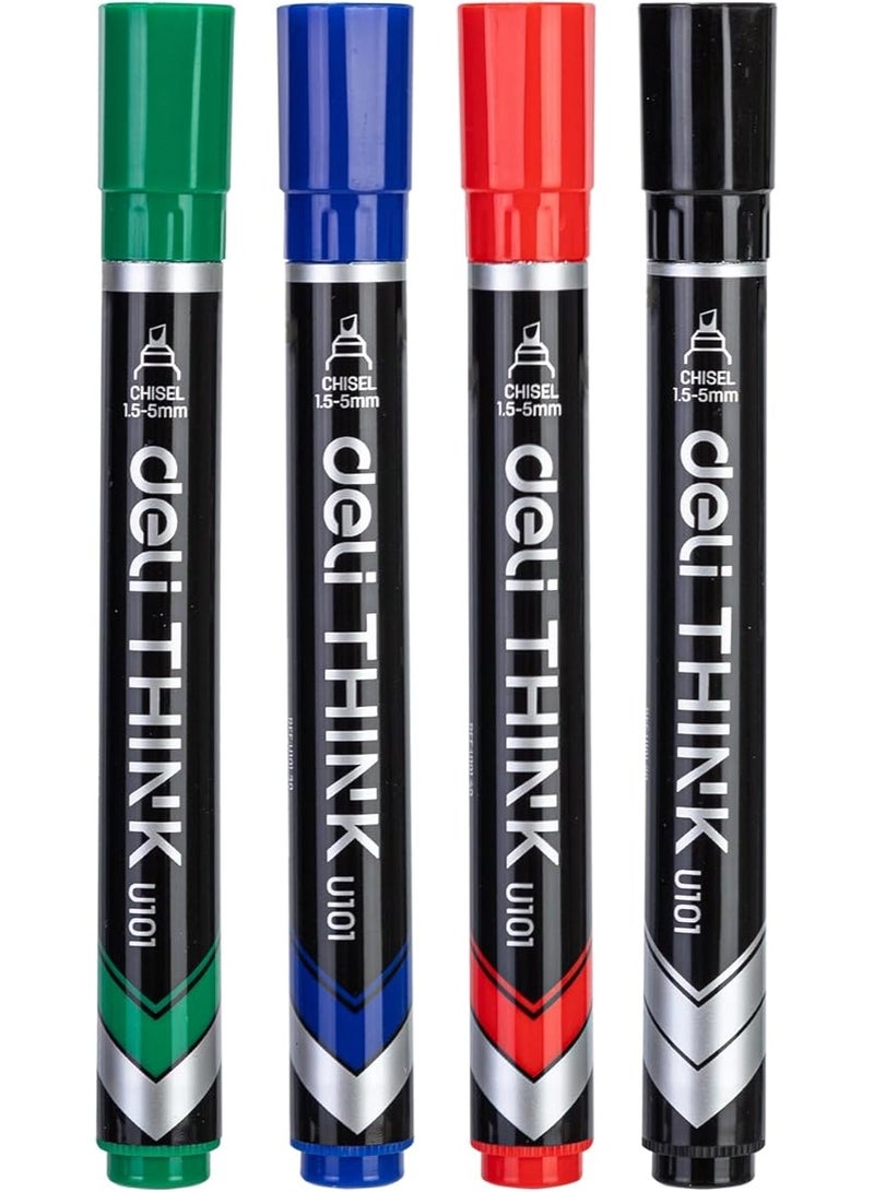 ديلي دلي ثينك ماركر دائم U101 مقاوم للماء سريع الجفاف منخفض الرائحة مقاوم للاستخدام اليومي طرف مائل - Image 1