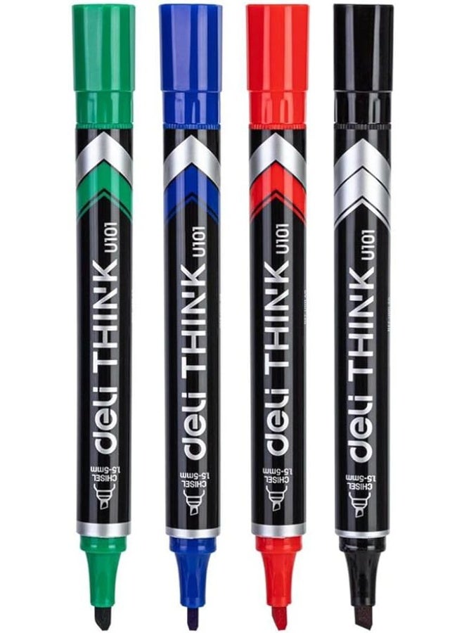 ديلي دلي ثينك ماركر دائم U101 مقاوم للماء سريع الجفاف منخفض الرائحة مقاوم للاستخدام اليومي طرف مائل - Image 3
