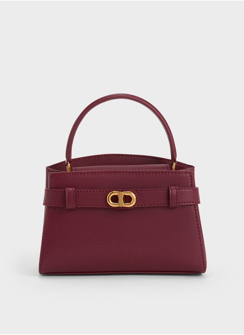 Charles & Keith Charles & Keith Metal Buckle Strap Tote Shoulder Bag  - Image 1