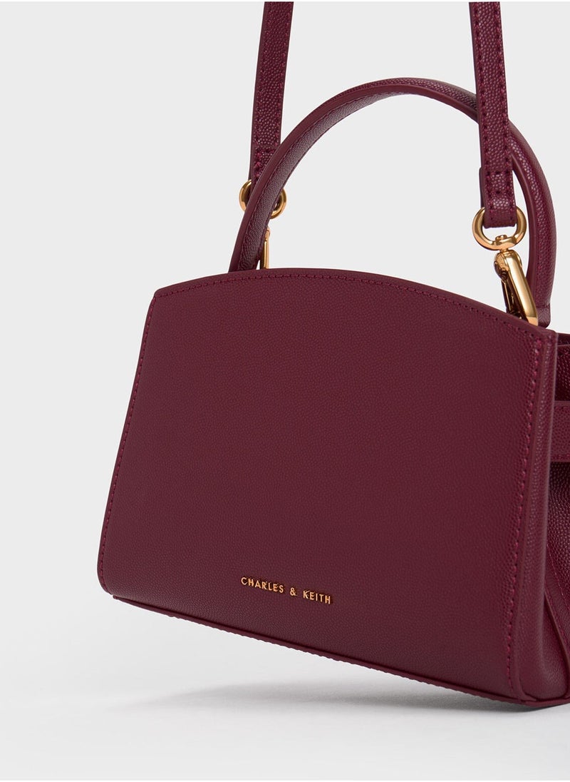 Charles & Keith Charles & Keith Metal Buckle Strap Tote Shoulder Bag  - Image 2