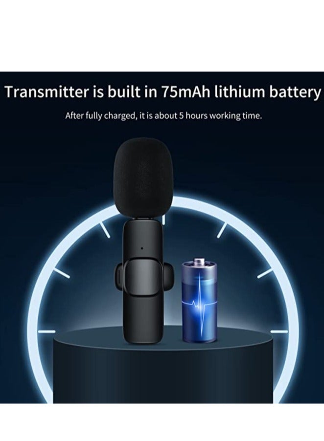 Mini Wireless Lavalier Microphone 360° Omnidirectional Lapel Mic Noise Reduction Compatible with Type-C Android Smartphone Tablet for YouTube Facebook Live Streaming Video Recording Vlog Interview - Image 3