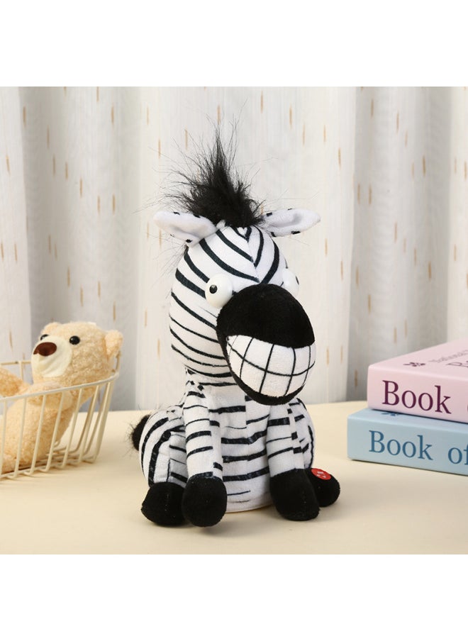 Electric Prairie Animal Plush Toy Simulation Zebra Cute Giraffe Doll Children's Day Gift Wholesale-Color:Zebra  - Image 5