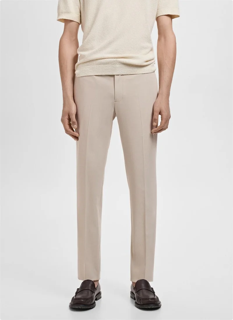 Mango Man Stretch Fabric Super Slim-Fit Suit Pants