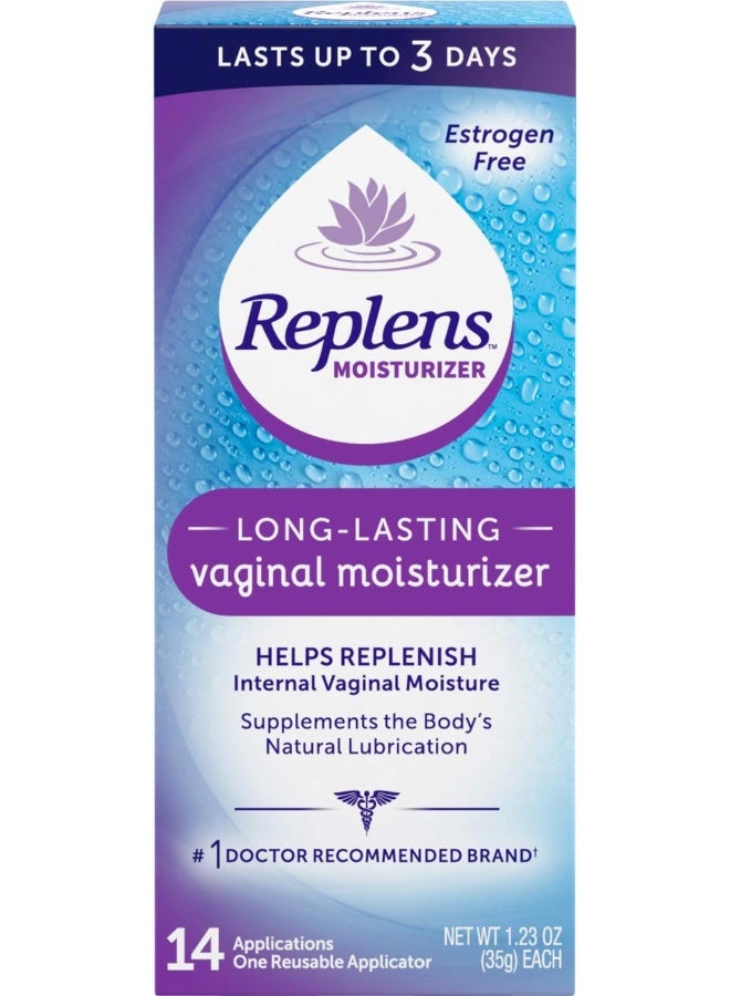 Replens Replens Long Lasting Vaginal Moisturizer, 14 Applications 1.23 oz (Pack of 2) - Image 1