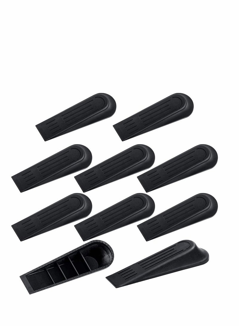 Zikra Door Stoppers Wedge Heavy Duty Door Wedge, 10 Pcs Non-Slip Door Jammer, Plastic Door Stop Wedges for Home and Office, Interior Bathroom, Kitchen, Children's Room Door - Image 1